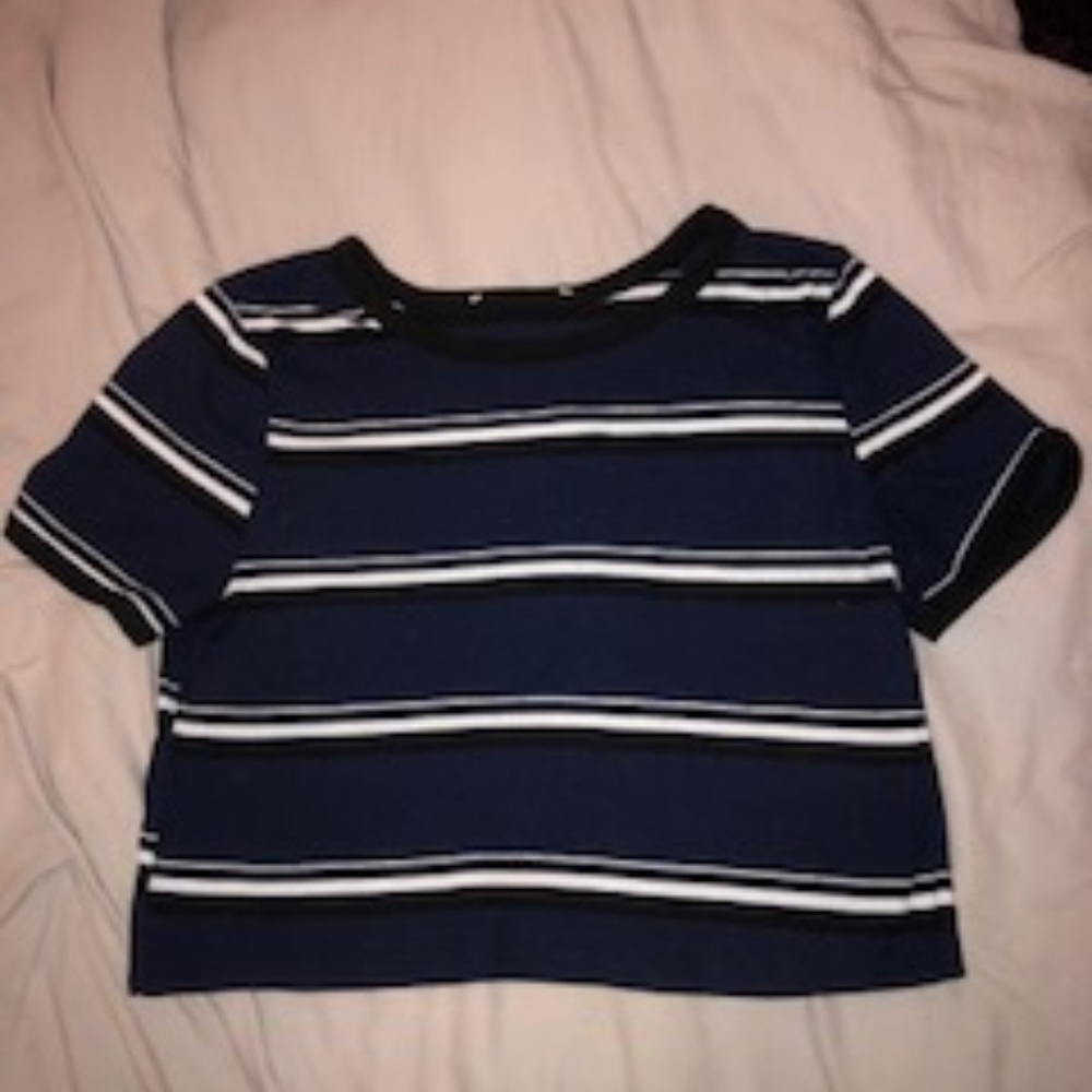 Trendy Striped Crop Top